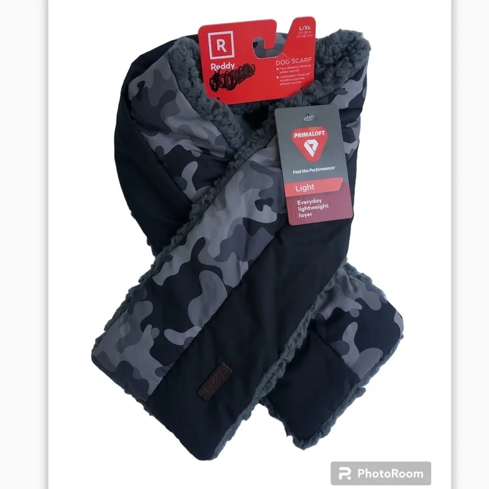 NWT Camo Sherpa dog scarf L/XL